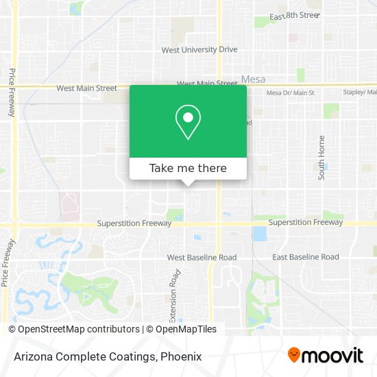 Mapa de Arizona Complete Coatings