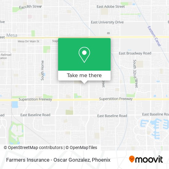 Farmers Insurance - Oscar Gonzalez map