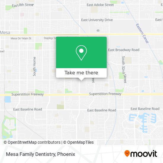 Mesa Family Dentistry map