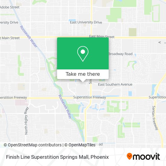 Mapa de Finish Line Superstition Springs Mall