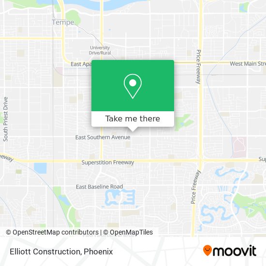 Elliott Construction map