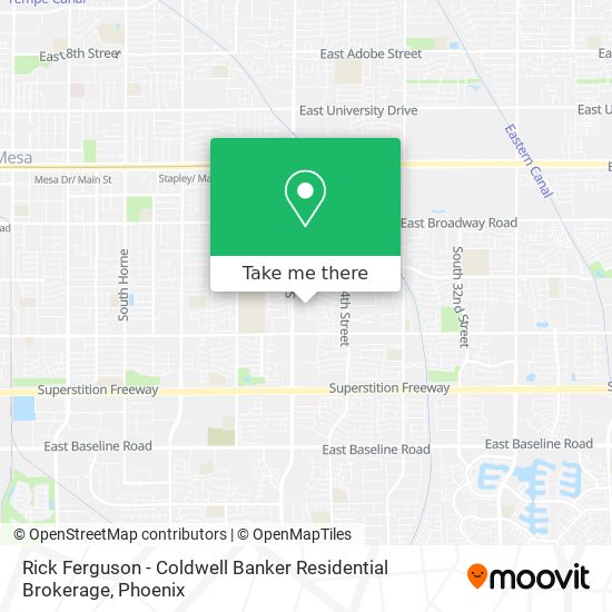 Rick Ferguson - Coldwell Banker Residential Brokerage map