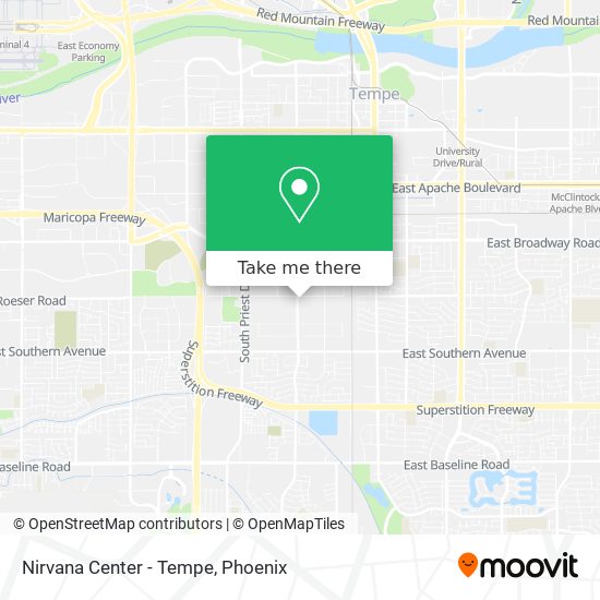 Nirvana Center - Tempe map