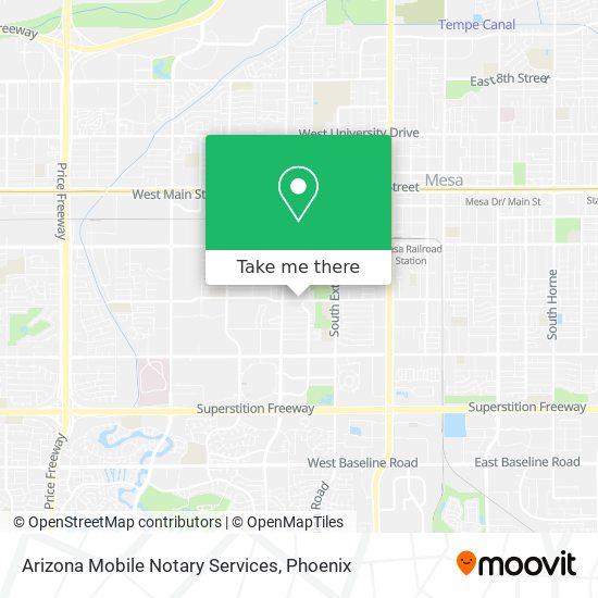 Arizona Mobile Notary Services map