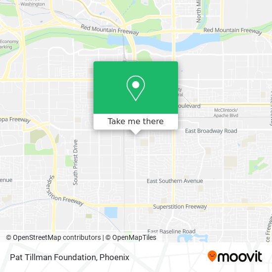 Pat Tillman Foundation map