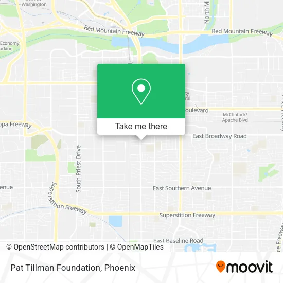 Pat Tillman Foundation map