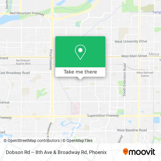 Dobson Rd -- 8th Ave & Broadway Rd map