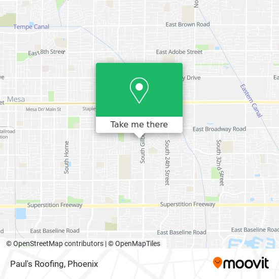 Paul's Roofing map