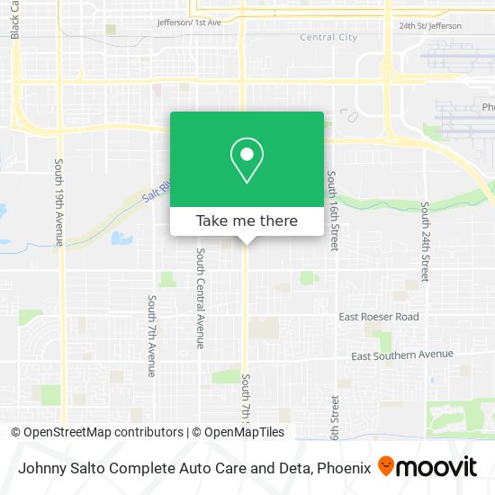 Johnny Salto Complete Auto Care and Deta map