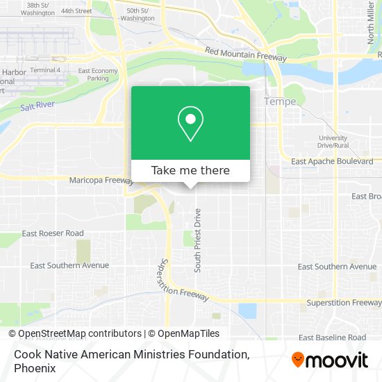 Cook Native American Ministries Foundation map