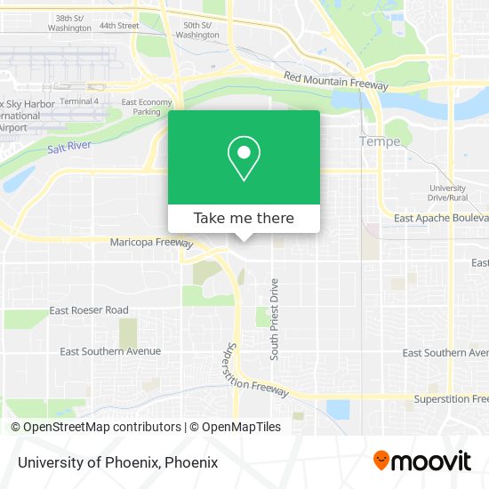 Mapa de University of Phoenix