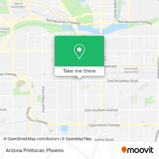 Mapa de Arizona Printscan