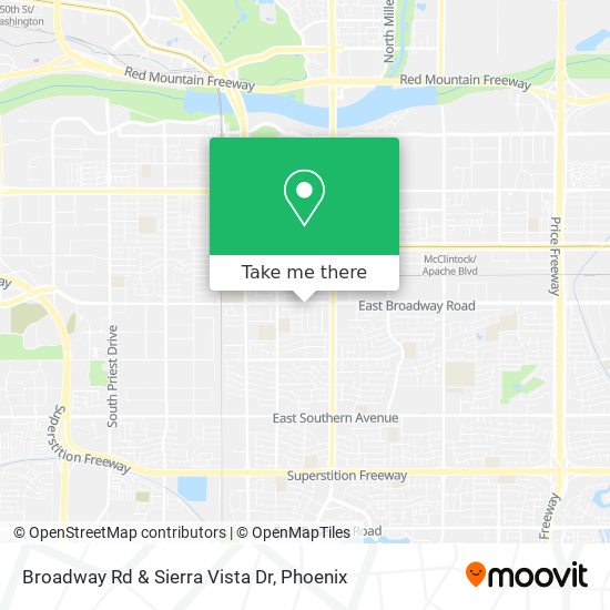 Mapa de Broadway Rd & Sierra Vista Dr