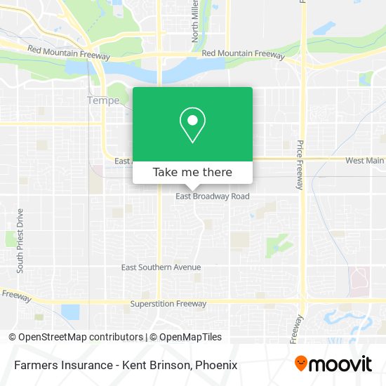 Farmers Insurance - Kent Brinson map