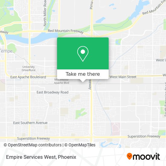 Empire Services West map