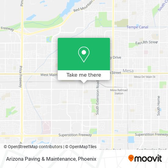 Arizona Paving & Maintenance map