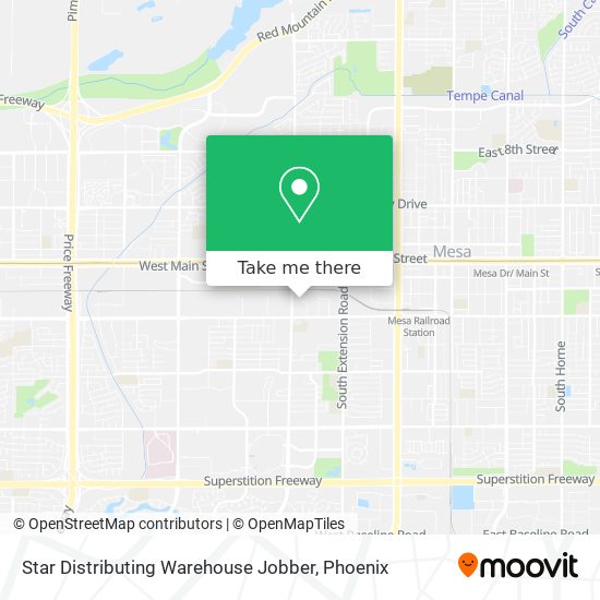 Star Distributing Warehouse Jobber map