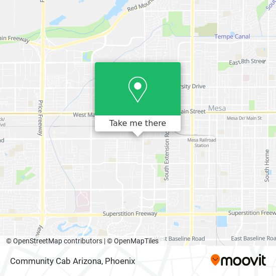 Community Cab Arizona map