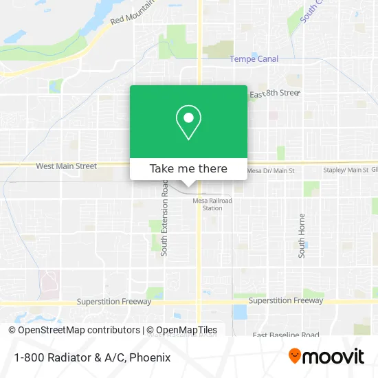 1-800 Radiator & A/C map