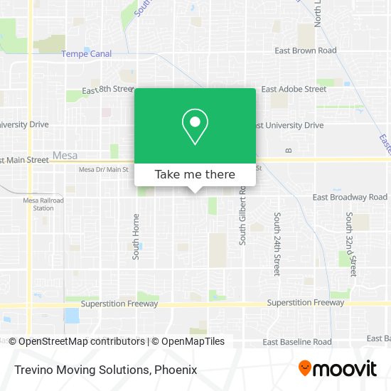 Mapa de Trevino Moving Solutions