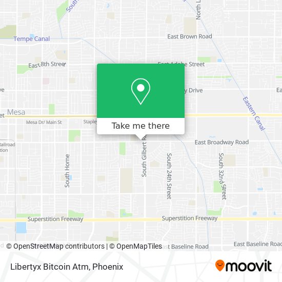 Mapa de Libertyx Bitcoin Atm