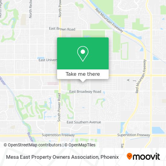 Mesa East Property Owners Association map