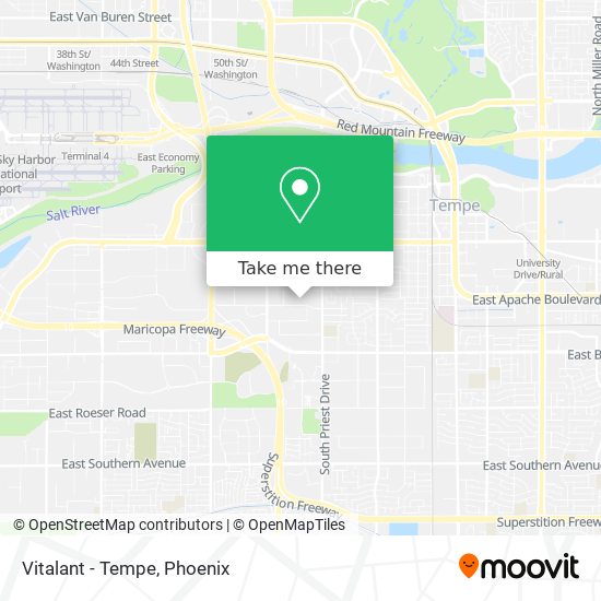 Vitalant - Tempe map