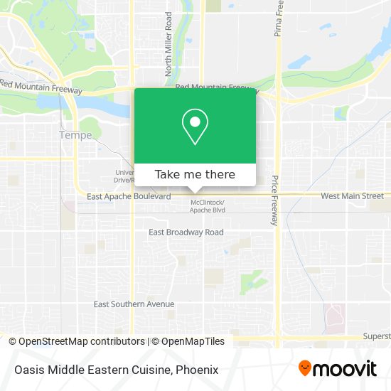 Mapa de Oasis Middle Eastern Cuisine