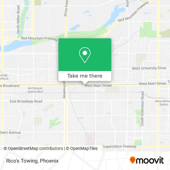 Mapa de Rico's Towing