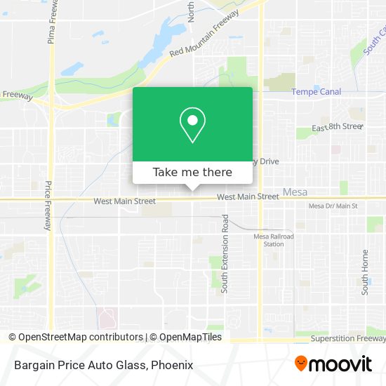 Mapa de Bargain Price Auto Glass