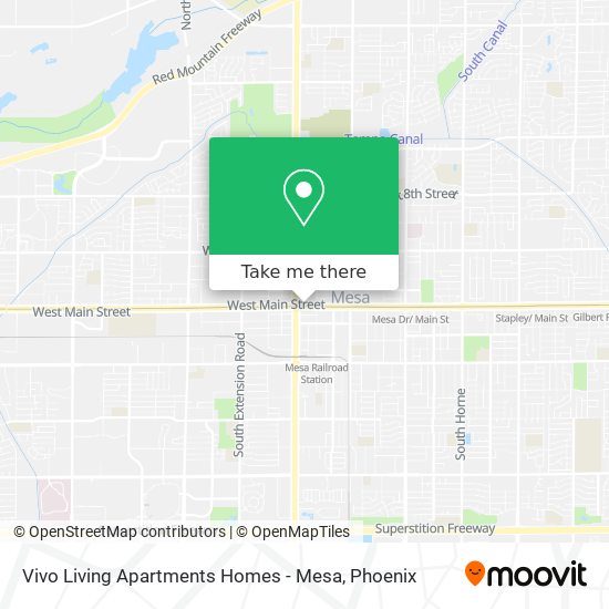 Vivo Living Apartments Homes - Mesa map