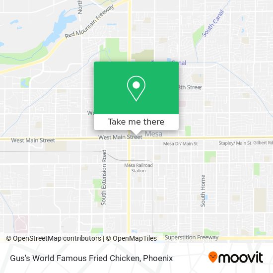 Gus's World Famous Fried Chicken map