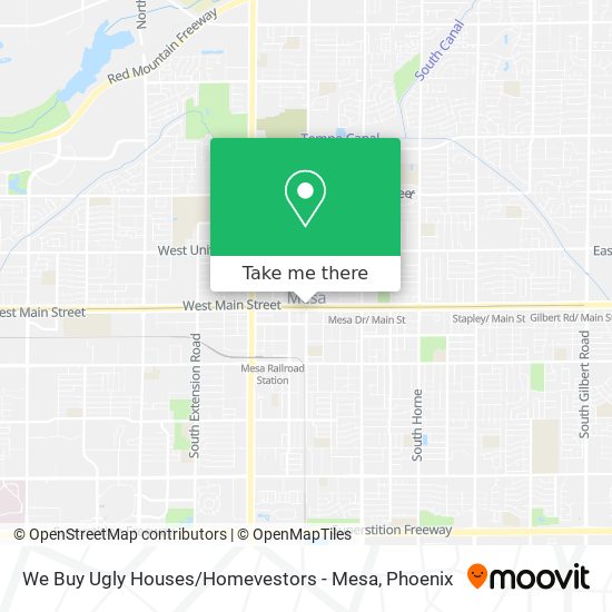 We Buy Ugly Houses / Homevestors - Mesa map