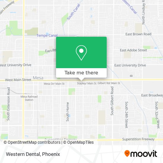 Mapa de Western Dental