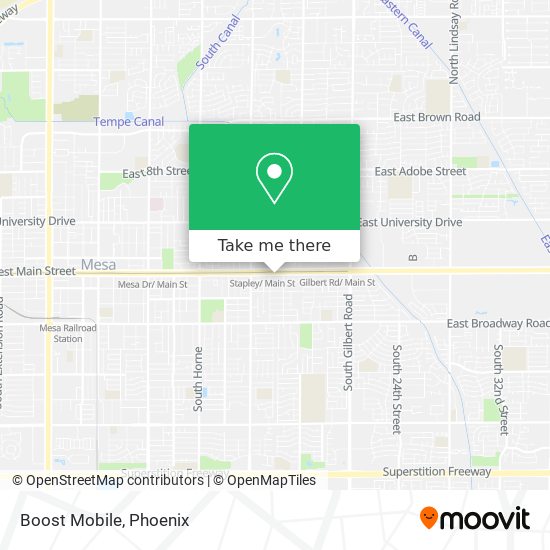 Mapa de Boost Mobile