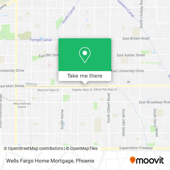 Mapa de Wells Fargo Home Mortgage