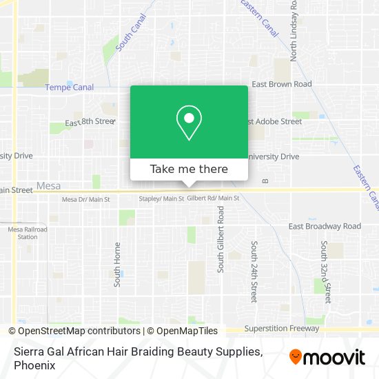 Mapa de Sierra Gal African Hair Braiding Beauty Supplies