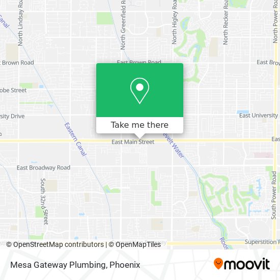 Mesa Gateway Plumbing map