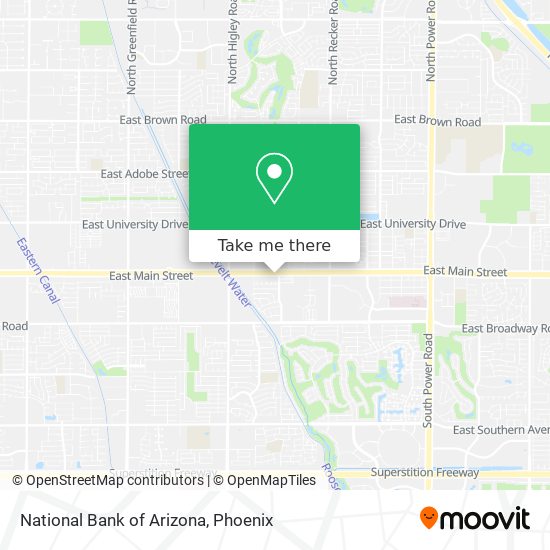 Mapa de National Bank of Arizona