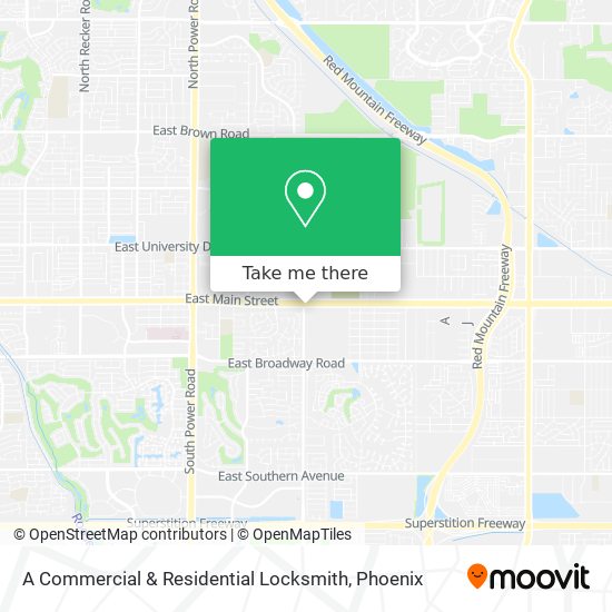 A Commercial & Residential Locksmith map