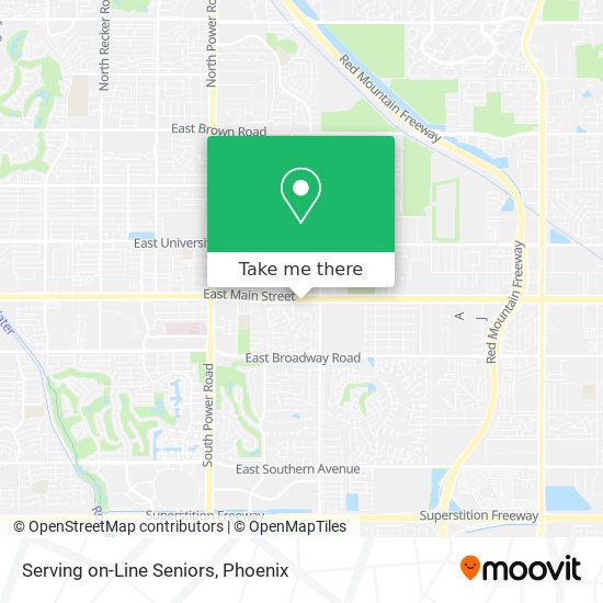 Serving on-Line Seniors map