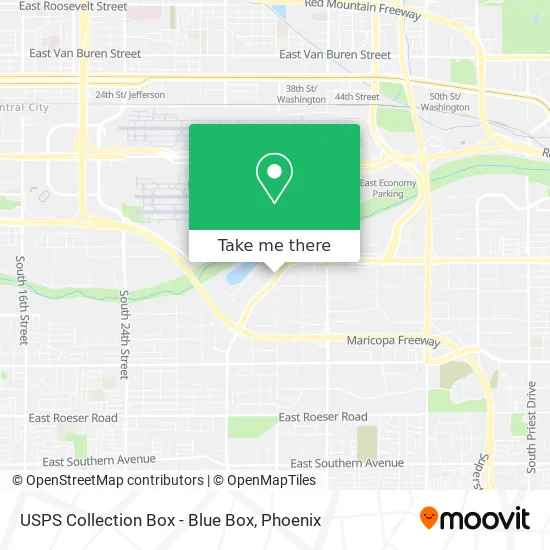 USPS Collection Box - Blue Box map