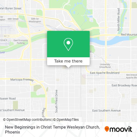 New Beginnings in Christ Tempe Wesleyan Church map