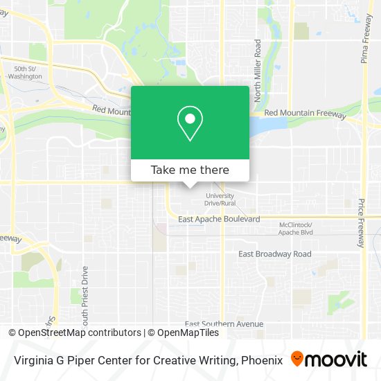 Virginia G Piper Center for Creative Writing map