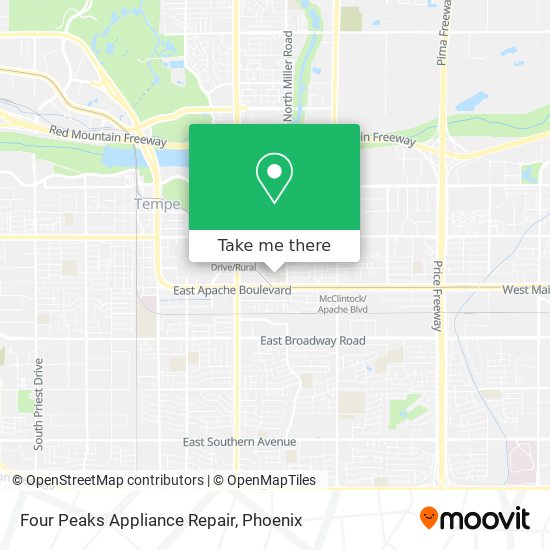 Four Peaks Appliance Repair map