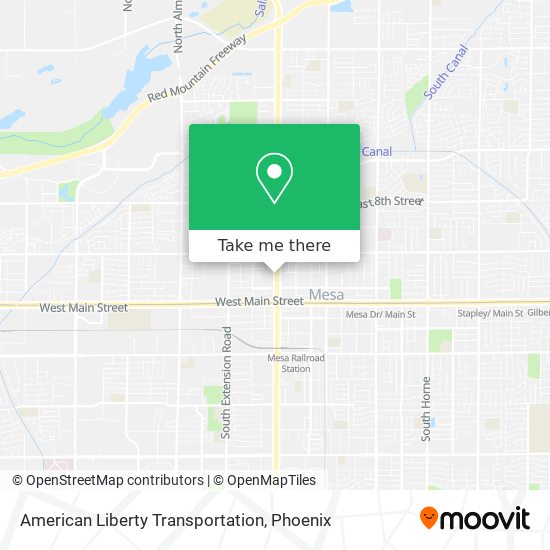 American Liberty Transportation map