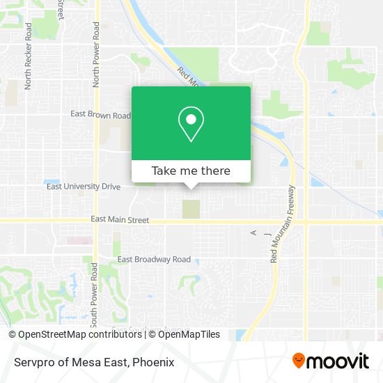 Servpro of Mesa East map