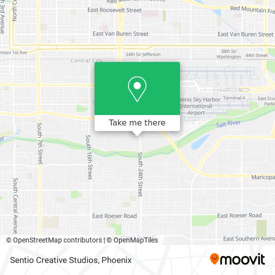 Mapa de Sentio Creative Studios