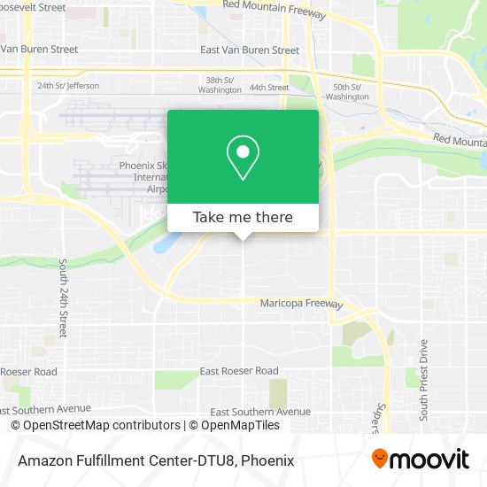 Amazon Fulfillment Center-DTU8 map