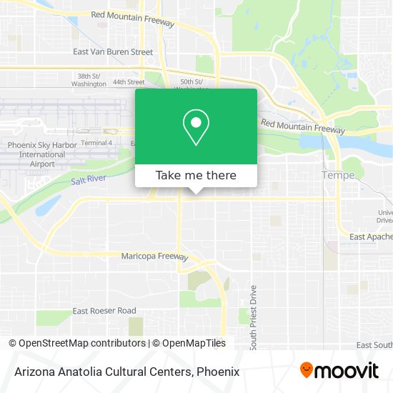 Arizona Anatolia Cultural Centers map